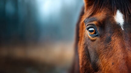 A stunning close-up capture of a brown horse's eye, conveying depth, emotion, and the unbreakable bond between humans and animals in the natural world.