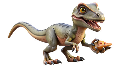 Velociraptor isolated on transparent PNG background