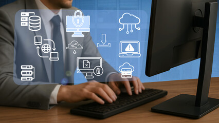 Document organization in the enterprise system, digital signature, compliance, license, insurance, payment terms, upload and download symbols