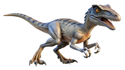 Fototapeta premium Velociraptor isolated on transparent PNG background