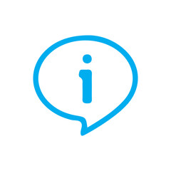 information icon on blue button
