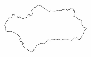 Andalusia outline map
