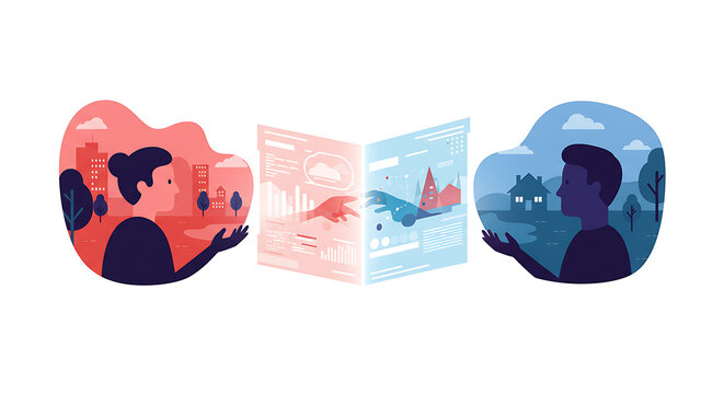 Digital Connection: People Comparing Urban and Rural Data on a Smart Interface for Community Planning and Development