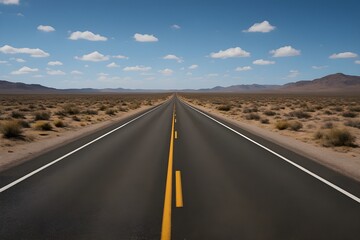 Naklejka premium road to the desert