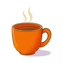 Cozy cup of tea. A steaming mug of tea with warm autumn vibes