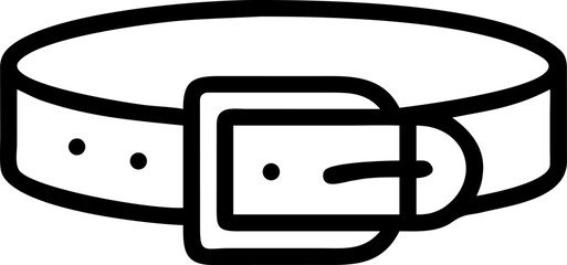 belt vector icon on white or transparent background. Fashion or fashion design icons items for fashion designer. Stroke icon collections. Editable Stroke icon collection.