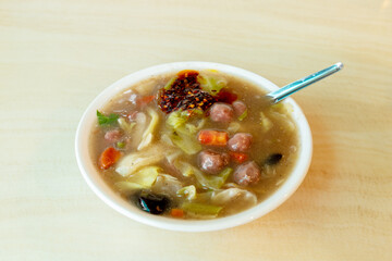 Hulatang, a traditional breakfast food in Shaanxi Province, China