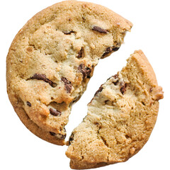 Deliciously Broken Chocolate Chip Cookie. 