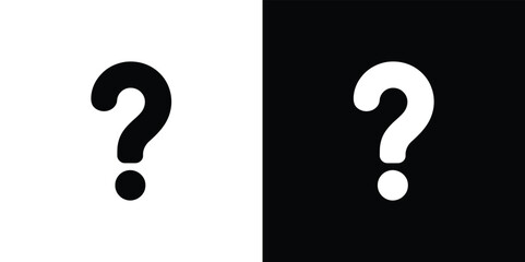 Two Inverted Question Marks, Black and White, Symbolizing Inquiry on Opposite Backgrounds