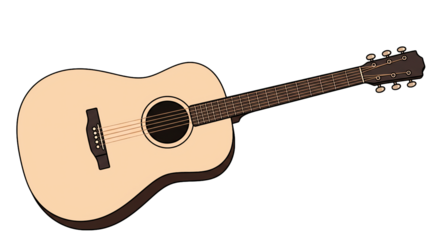 Acoustic guitar stringed instrument musical instrument guitar music acoustic guitar guitar player on transparent background