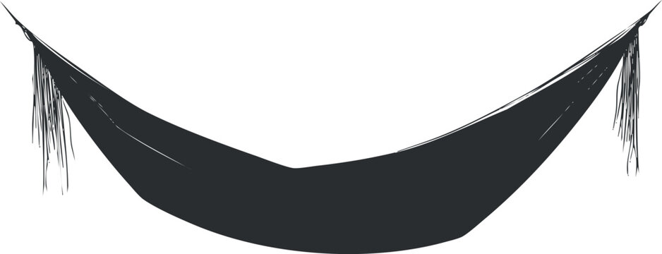 black hammock sketch on white background clip art preview