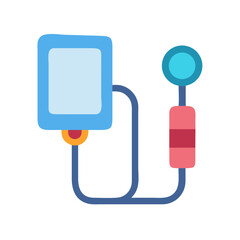 Vector illustration depicting a blood pressure measuring device