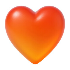 Fototapeta premium PNG Vibrant heart-shaped 3D illustration.