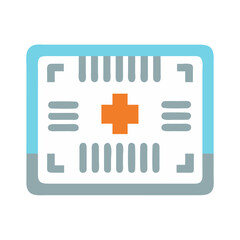 Fototapeta premium Geometric medical symbol icon illustration in flat style format