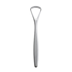 Stainless steel tongue scraper for oral hygiene routine