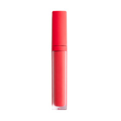 Liquid lipstick in frosted tube with matte red cap