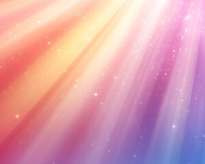 Obraz premium Magical light beams in soft pastel colors illuminating the scene with sparkling effects