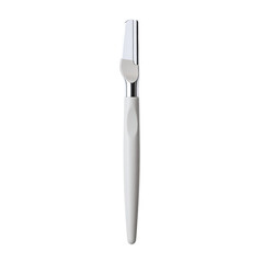 Dermaplaning facial razor with a sleek white handle