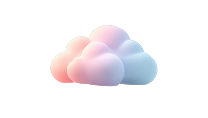 Abstract cloud graphic, soft pastel colors