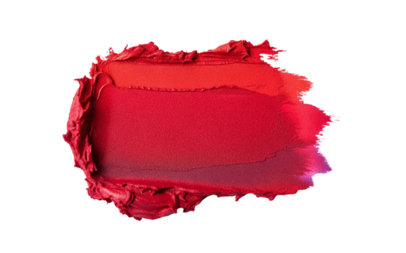 Red lipstick gradient swatch showing multiple shades