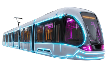 Futuristic light rail vehicle
