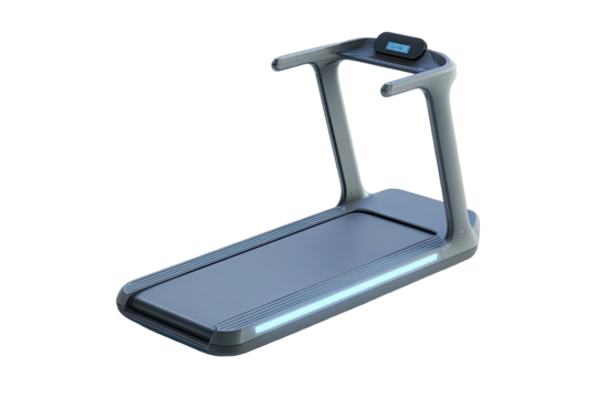 Modern treadmill in a studio setting