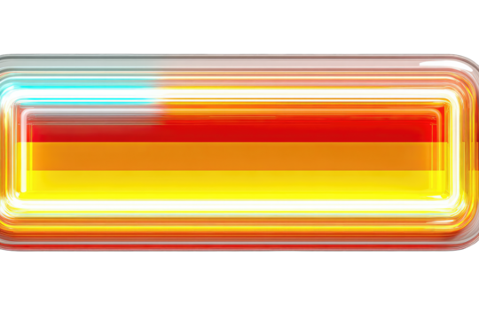 Colorful, layered rectangle with vibrant neon glow