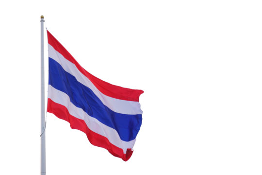 Thai flag on a transparent background