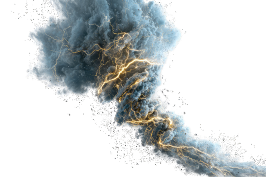 Dramatic storm clouds with lightning (2)