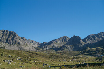 mountain landscape with blue sky