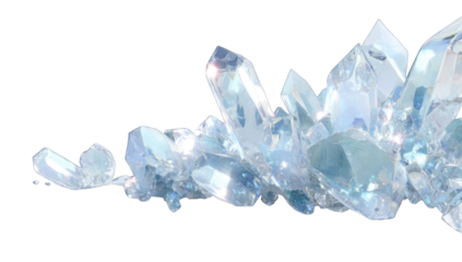 Cluster of icy crystals