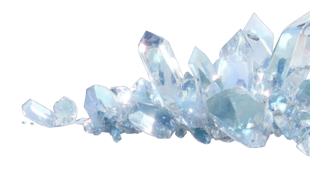 Cluster of icy crystals