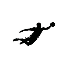 basketball player silhouette vector