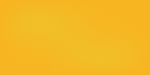 Yellow halftone pattern. Retro comic gradient background. Bright orange pixelated dotted texture overlay. Cartoon pop art faded gradient pattern. Vector backdrop for poster, banner, advertisement