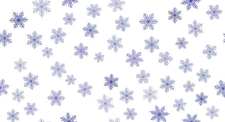 Set of Sixteen Intricate Snowflake Vector Illustrations in Blue — Winter Snowflake Collection for Seasonal Design, Stickers, and Backgrounds
