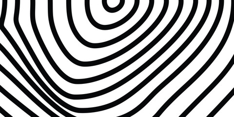 Hypnotic Black & White Optical Illusion Vector Pattern: Psychedelic Op Art Spiral Line Abstract Background for Modern Design & Visual Effect