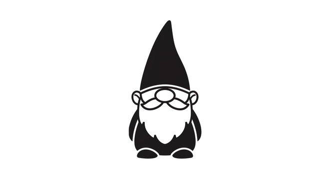 Adorable garden gnome vector illustration, cute gnome with hat, fantasy gnome, holiday gnome, dwarf vector on transparent background