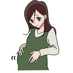 不安そうな妊婦