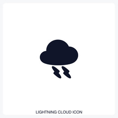 Lightning Cloud Icon