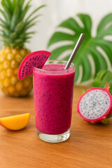 fresh dragon fruit smoothie