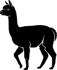 Fototapeta premium Alpaca silhouette, Alpaca svg, Alpaca vector, Alpaca clipart, Alpaca silhouette bundle