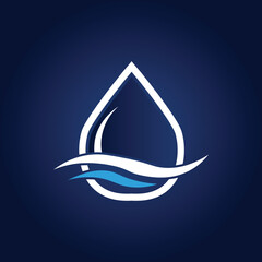 Water Drop Logo Design Clean, Fresh