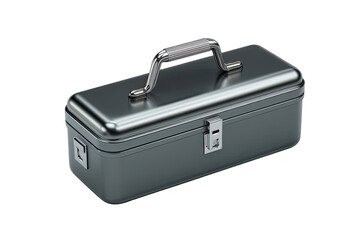 Metallic toolbox, rendered in 3D