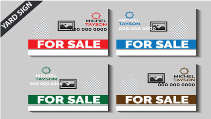 For sale yard Signs advertising