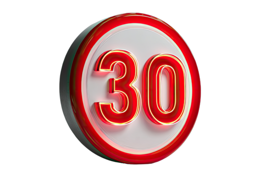 3D Speed Limit Sign - Powered by Adobe