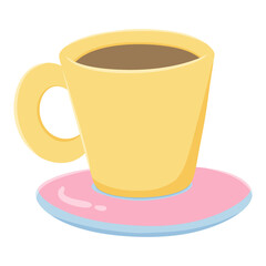 yellow coffee cup