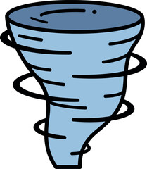 Dynamic tornado swirl weather phenomenon illustration isolated vector