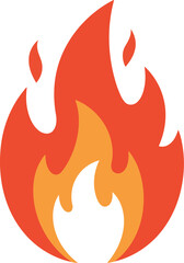 Vibrant flame icon hot energy fire symbol graphic illustration vector