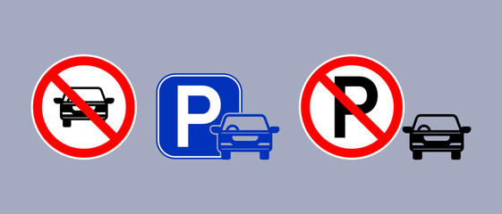 Car parking and traffic sign icon vector illustration. Map parking pointer isolated on background. © Suryadi