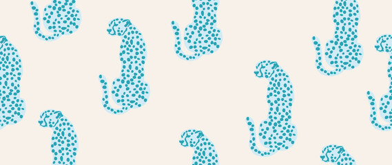 Flat background. Trendy panther pattern. Seamless pattern. Perfect for screensaver, poster, card, invitation or home decor.